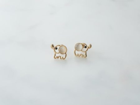 Gold Elephant Earrings Online Hot Sale