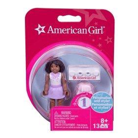 Mega Bloks American Girl White Top and Purple Skirt Mini Figure For Cheap