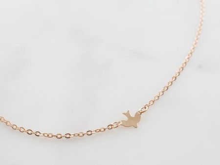 Gold Bird Necklace Online now