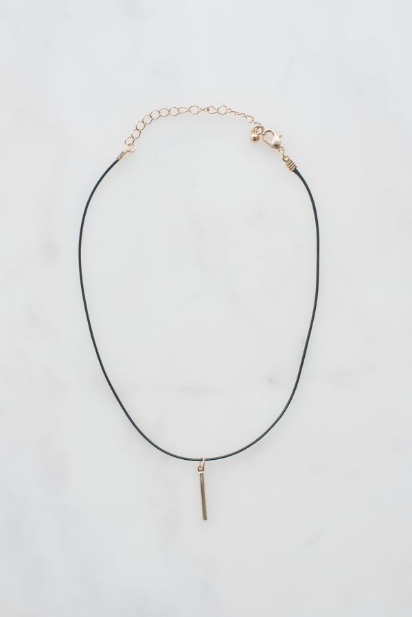 Choker with Gold Pendant For Sale