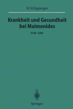 Krankheit Und Gesundheit Bei Maimonides For Sale